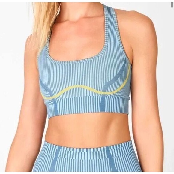 Fabletics Other - A6 NWT FABLETICS Lena Slate Blue/Sky Way/Meyer Seamless Bra Size XL $44.95